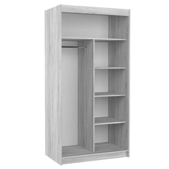 Šatníková skriňa NEFELE čierna/dub artisan 2