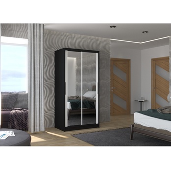 Šatníková skriňa NEFELE čierna/biela 1