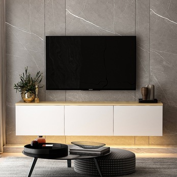 TV komoda NEON biela 2