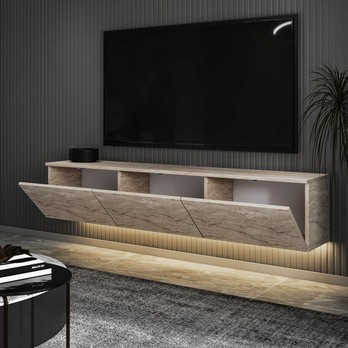 TV komoda NEON biely mramor 3