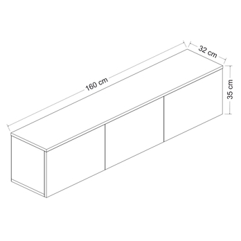 TV komoda NEON biely mramor 4
