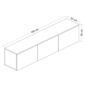 TV komoda NEON gaštan 4