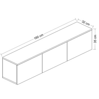 TV stolík NEON biela/dub 4