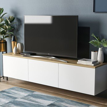 TV stolík NEON biela/dub 3