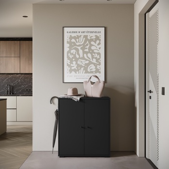 Skriňa na topánky NEREA 014 čierna 2