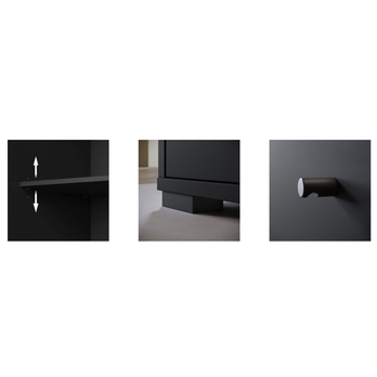 Skriňa na topánky NEREA 014 čierna 4