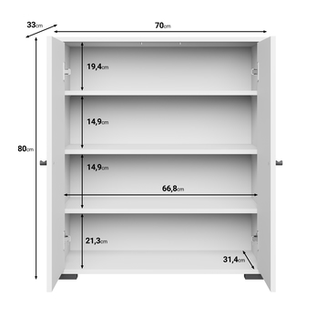 Skriňa na topánky NEREA 014 čierna 5
