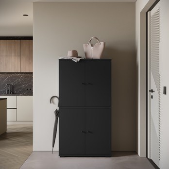 Skriňa na topánky NEREA 020 čierna 2