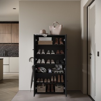 Skriňa na topánky NEREA 020 čierna 3