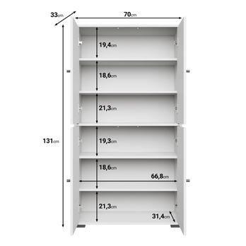 Skriňa na topánky NEREA 020 čierna 5