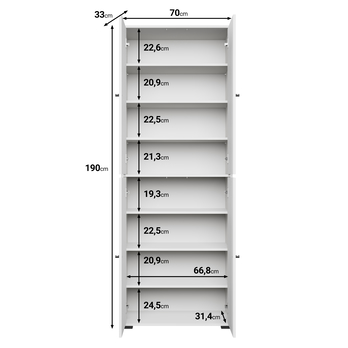 Skriňa na topánky NEREA 023 čierna 5