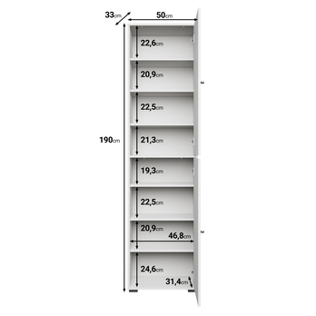 Skriňa na topánky NEREA 026 čierna 5
