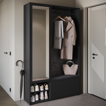 Predsieňová stena NEREA II čierna 1