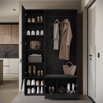 Predsieňová stena NEREA II čierna 3