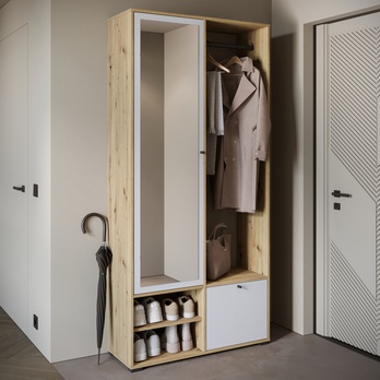 Predsieňová stena NEREA dub artisan/biela 1