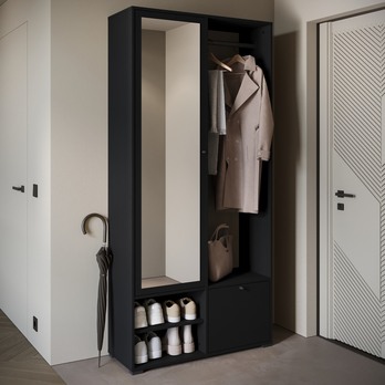 Predsieňová stena NEREA čierna 1