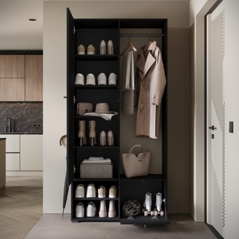 Predsieňová stena NEREA čierna 2