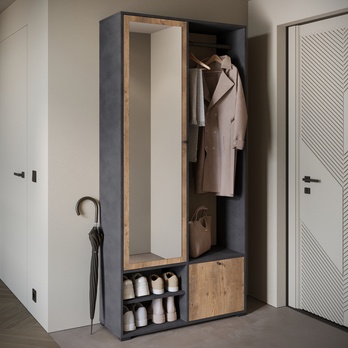 Predsieňová stena NEREA matera/gaštan 1