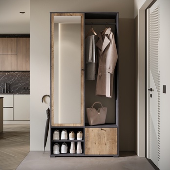 Predsieňová stena NEREA matera/gaštan 2