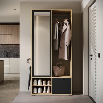 Predsieňová stena NEREA dub artisan/čierna 2