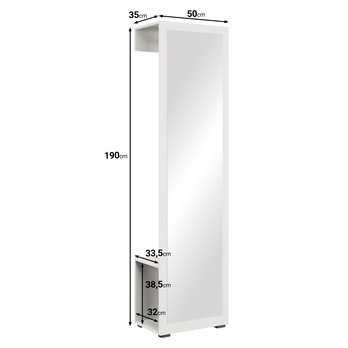 Predsieňová stena NEREA čierna 4