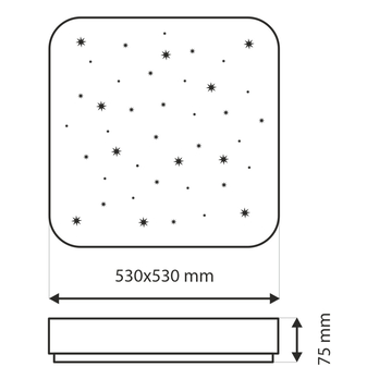 Stropné svietidlo  NERIS biela, šírka 53 cm 7