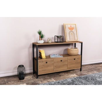 Komoda NERO čierna/orech 1