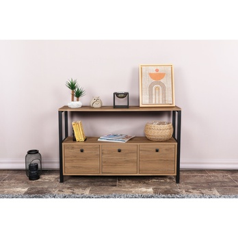 Komoda NERO čierna/orech 4