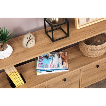 Komoda NERO čierna/orech 5