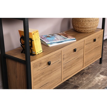 Komoda NERO čierna/orech 6