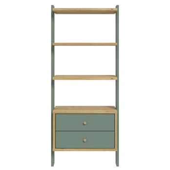 Regál NESRYN dub mauvella/šalviová zelená, šírka 64 cm 3