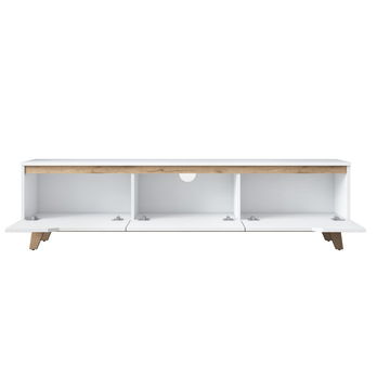 TV komoda  NESS biela/dub 2