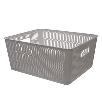 Stohovateľný košík NESTA M tmavosivá 1