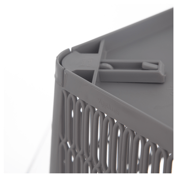 Stohovateľný košík NESTA M tmavosivá 3