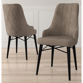 Jedálenská stolička NETA hnedá/čierna, sada 2 ks 1