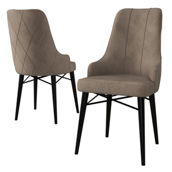 Jedálenská stolička NETA hnedá/čierna, sada 2 ks 2