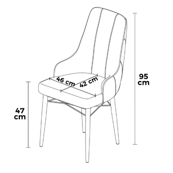 Jedálenská stolička NETA hnedá/čierna, sada 2 ks 3