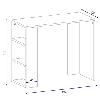 Písací stôl NETENYA biela 3