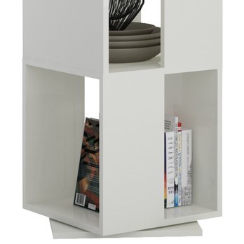 Otočný regál/knižnica NETTO biela 1