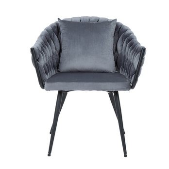 Jedálenská stolička NEVU sivá/čierna 1