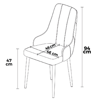 Jedálenská stolička NEWA antracitová/hnedá, sada 2 ks 2