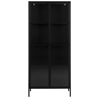 Vitrína NEWCASTLE čierna/matná čierna 7