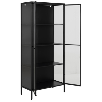 Vitrína NEWCASTLE čierna/matná čierna 8