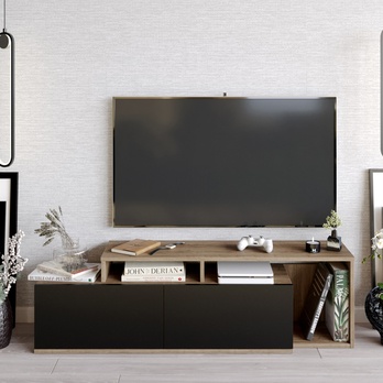 TV stolík NEXERA orech/čierna 1