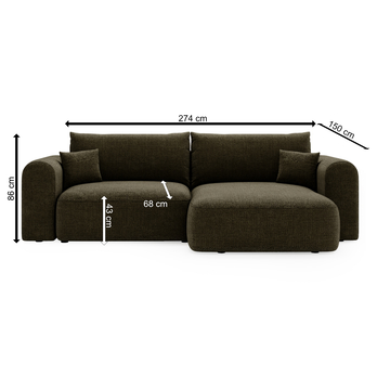 Sedacia súprava NEXT olivová 8