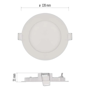 Stropné podhľadové svietidlo NEXXO biela, priemer 12 cm 8