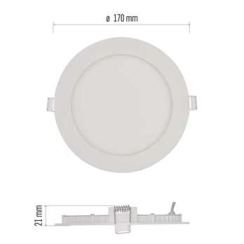 Stropné podhľadové svietidlo NEXXO biela, priemer 17 cm 8