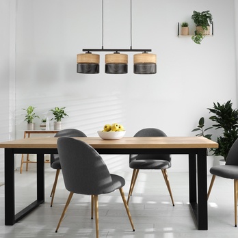 Závesné svietidlo NICOL 3 čierna/béžová 1