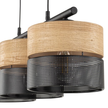 Závesné svietidlo NICOL 3 čierna/béžová 2