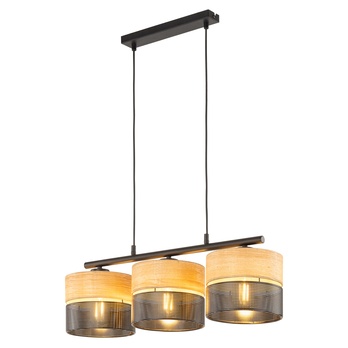 Závesné svietidlo NICOL 3 čierna/béžová 3